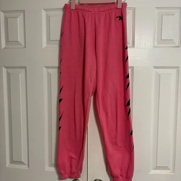 Aviator Nation 4 Bolt Sweatpants Pink - Picture 2 of 10